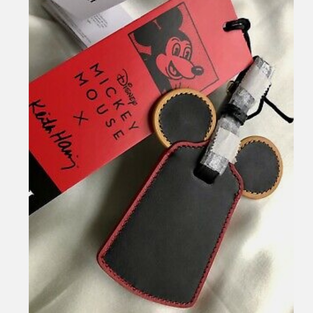 COACH®  Disney X Mickey Keith Haring Exclusive Whimsical Luggage Tag / K…
